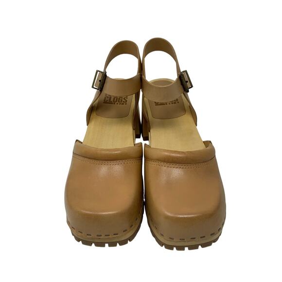 MIA Kaolin Nude Leather Closed Toe Slingback Clogs Size 11 NEW - Picture 3 of 8